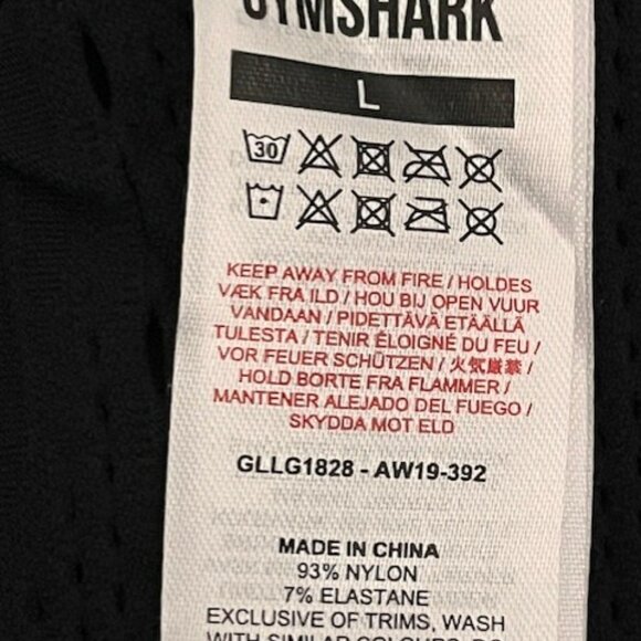 GYMSHARK Energy+ Seamless Stretch Cropped Eyelet Leggings Contoured - Black - L - Picture 12 of 12